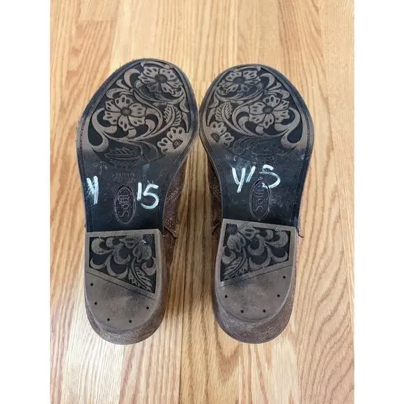 Sofft Brown Leather Western Style Booties Size 8.5 - Picture 6 of 8